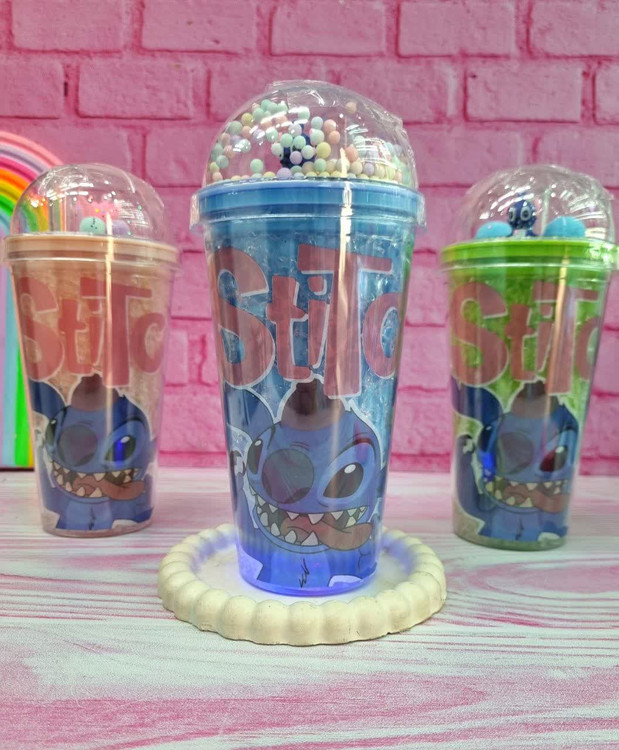 لیوان اسموتی وارداتی چراغ دار طرح استیج