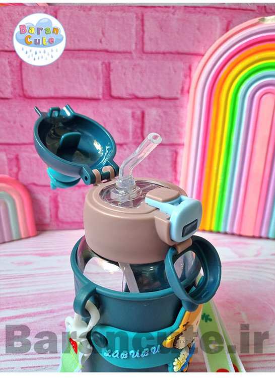 قمقمه فانتزی وارداتی با محافظ و عروسک سیلیکونی