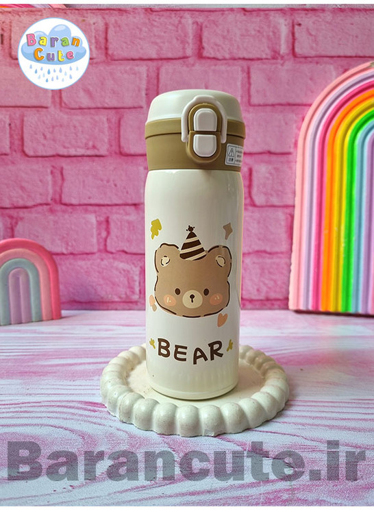 تراول ماگ (فلاسک مسافرتی) دو حالته نی دار و لب نوش طرح حیوانات