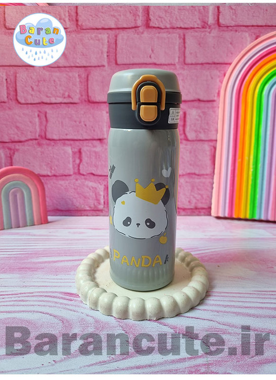 تراول ماگ (فلاسک مسافرتی) دو حالته و لب نوش طرح حیوانات بامزه