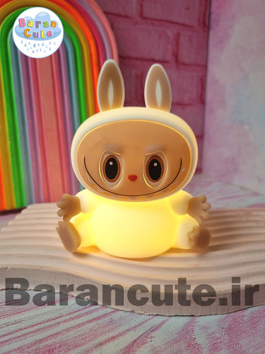 چراغ خواب اورجینال نرم سیلیکونی لمسی طرح لبوبو سفید