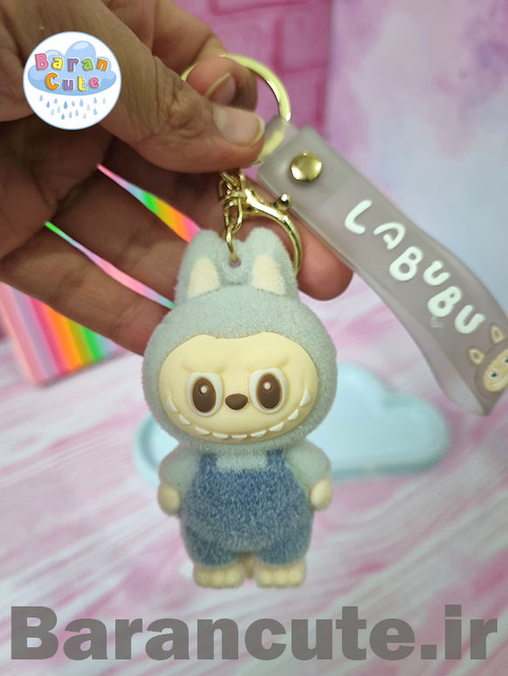 جاکلیدی جاسویچی فانتزی با بند آویز( چراغدار ) طرح لبوبو