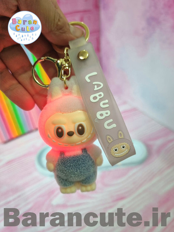 جاکلیدی جاسویچی فانتزی همراه با بند آویز( چراغدار ) لبوبو