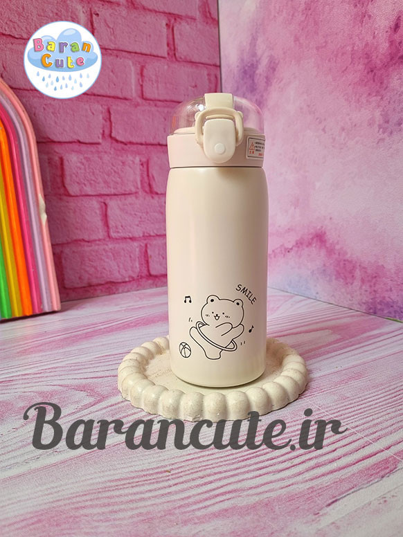 تراول ماگ فانتزی (فلاسک مسافرتی) وارداتی 350 میل نی دار طرح حیوانات