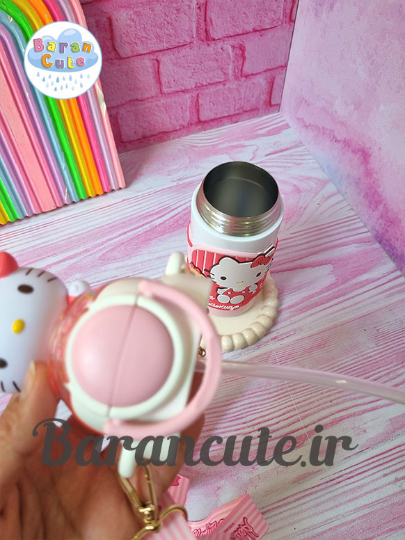تراول ماگ فانتزی( اورجینال برند سانریو ) وارداتی 600 میل دوحالته طرح کیتی
