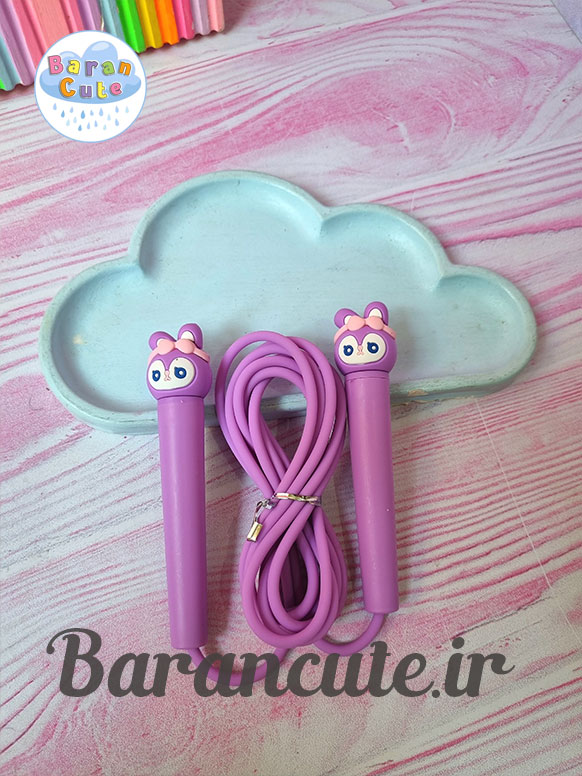 طناب بازی سیلیکونی وارداتی طرح خرگوش بنفش
